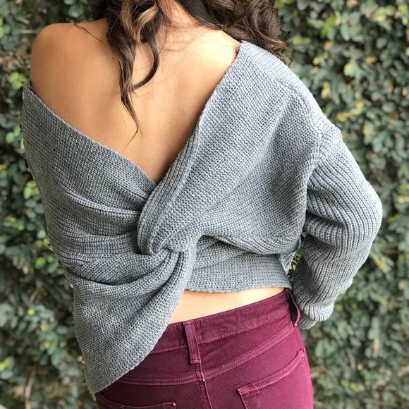 LAST CALL Twist Back Sweater - Picture 2 of 5